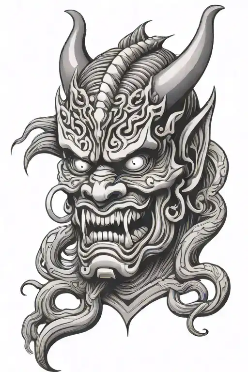 Japanese Oni Demon Mask Made