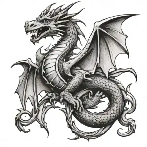 Dragon With Trinity Knot