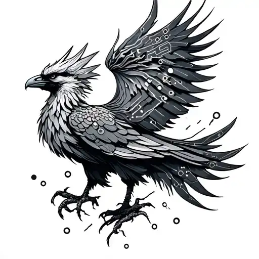 Phoenix With Circuit Board Design