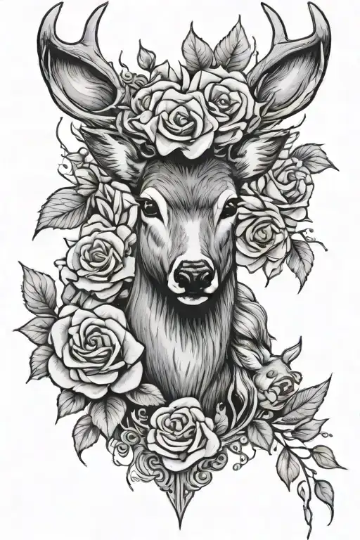 Female Crying Deer Roses