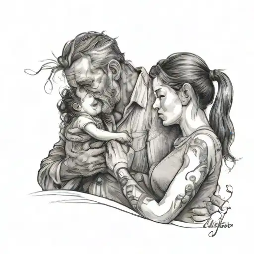 Father And Daughter Playing