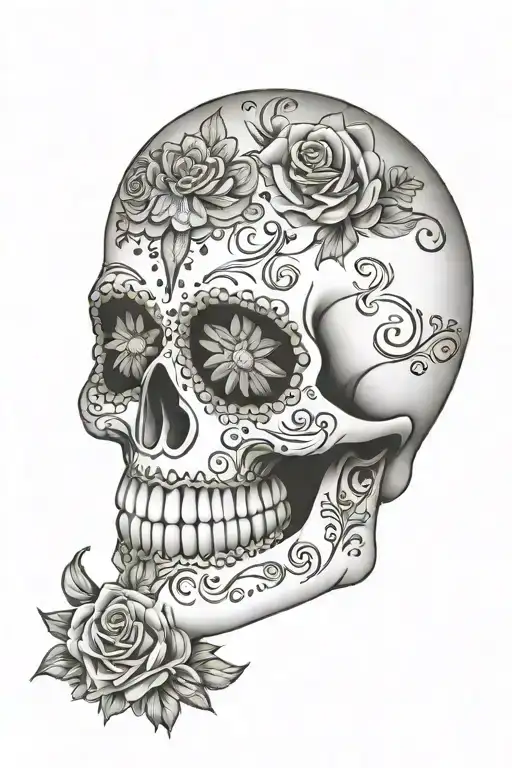 Sugar Skull With Reference To The Aun