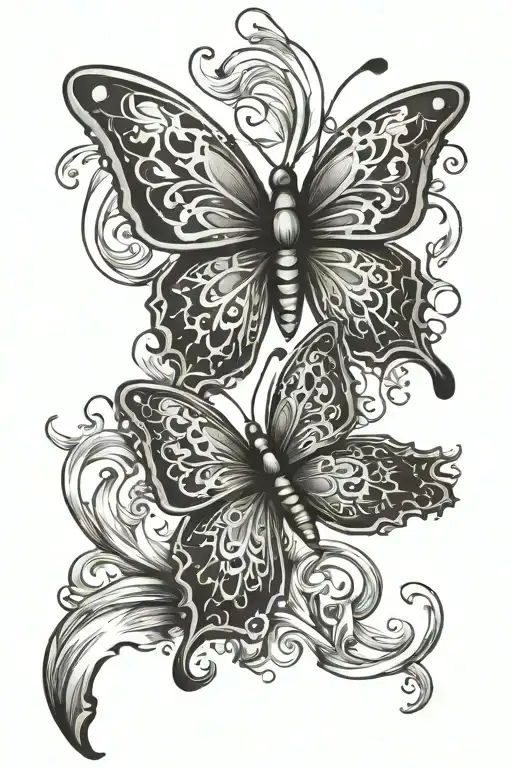 Butterfly And Colon Cancer Ribbon