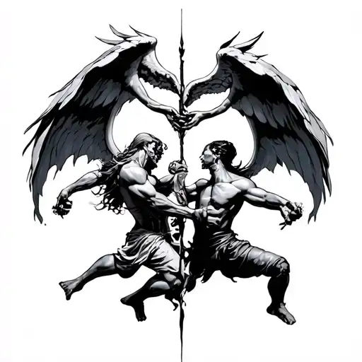 Heaven And Hell Fighting