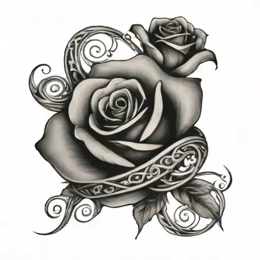 Ammu With Rose And Infinity Sign