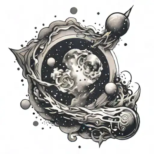 Galaxy With Human Feelings In Forearm