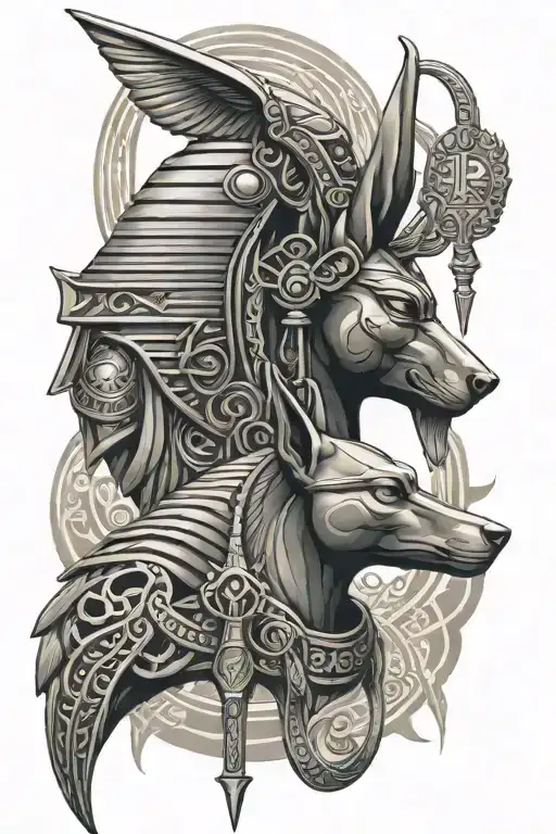 Anubis And Horus With Ankh In The Middle Cheats