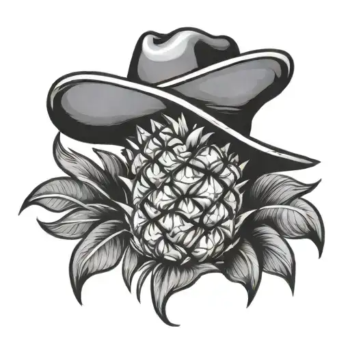Pineapple Wearing A Cowboy Hat