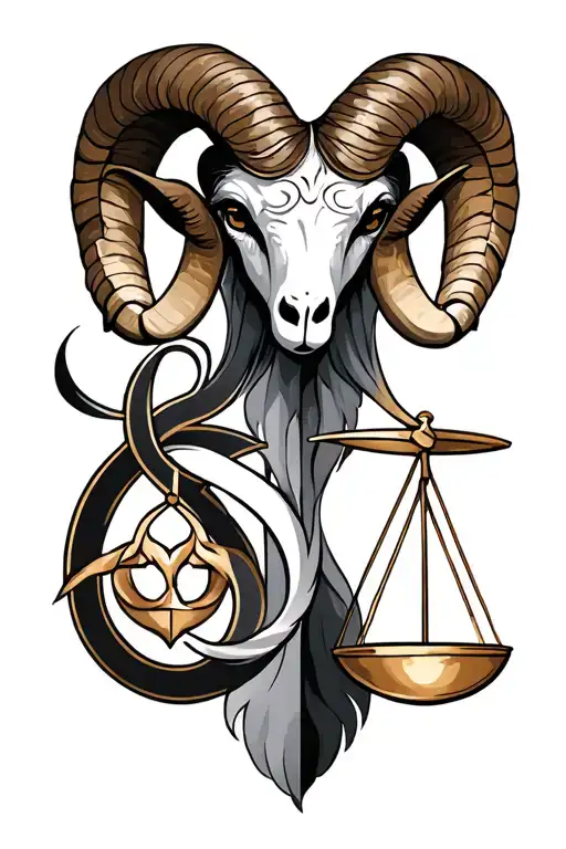 Aries And Libra Symbols Combined