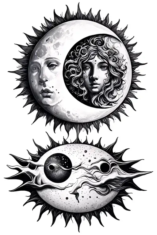 Fine Line Seperate Sun And Moon