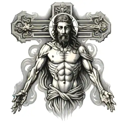 Jesus On The Cross Surrounded