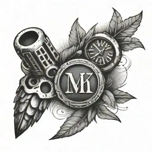 Roman Numeral Carved Of Two Dates With Bullet Casing Smoking