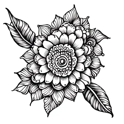 Dainty Henna Tattoo Back Of Hand