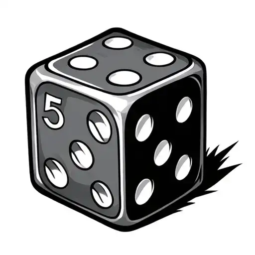 Dice Rolling Number 5 Stars