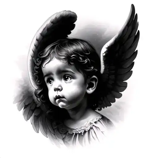 Baby Angel Face Covered