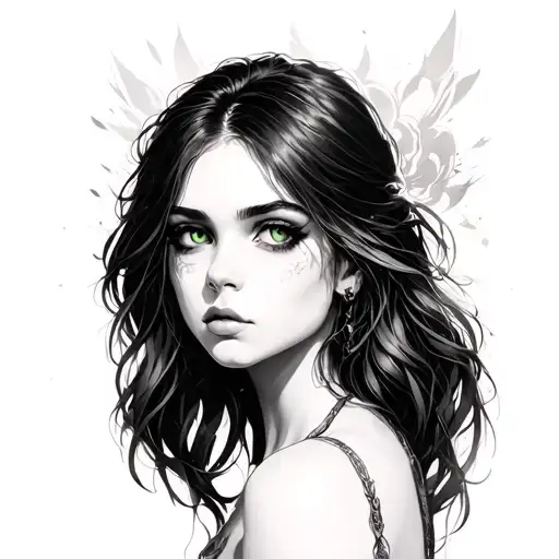 A Beautiful Girl With Green Eyes Shoots In A Guy