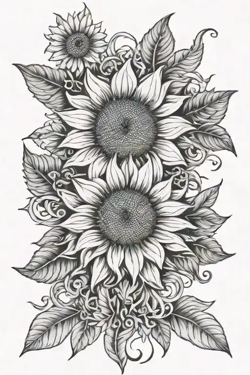 Magpie Sunflower Infinity Symbol