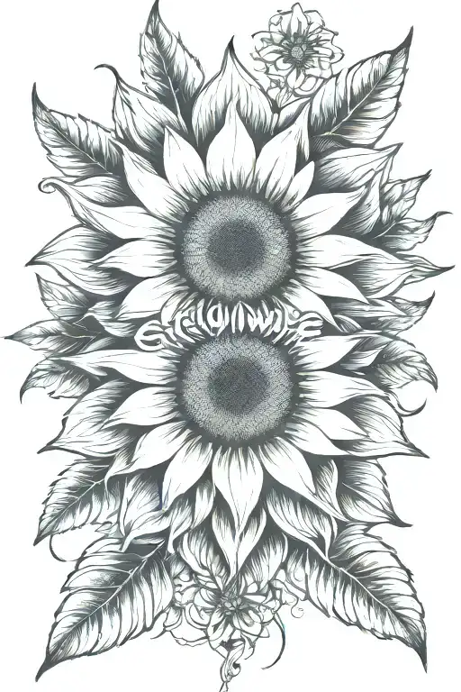 Magpie Sunflower Infinity Symbol