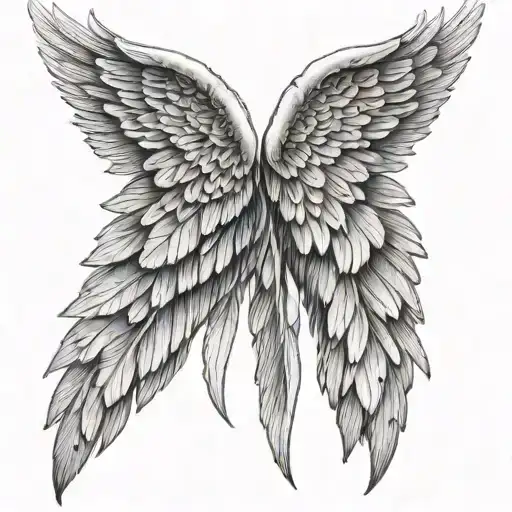 Some Angel Wings With A 10 In The Middle