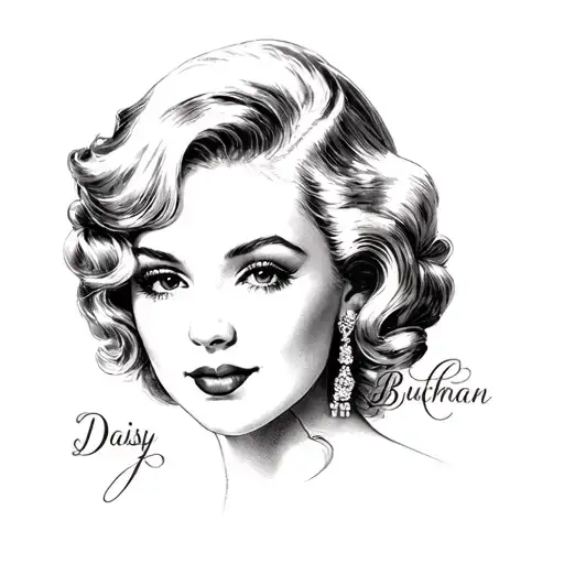 The Name Daisy Buchanan As A Chest Tattoo And No Face