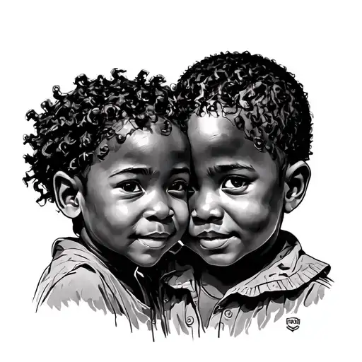 Togolese Children And A Force To Live In Front Of The Disease With Minimalist Line