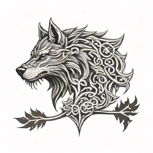 Viking Tree Raven Wolf