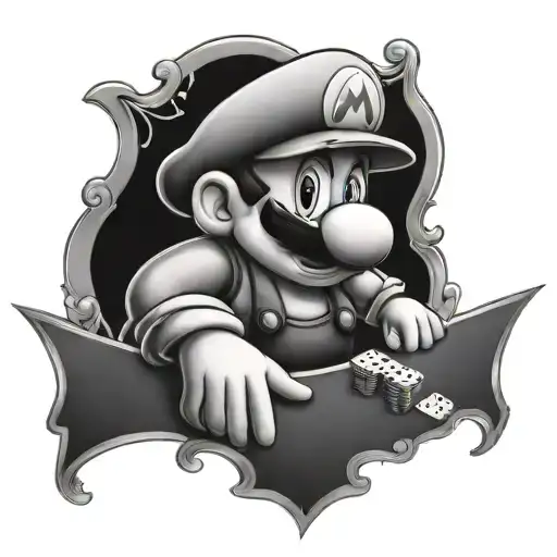 Mario Playing Poker