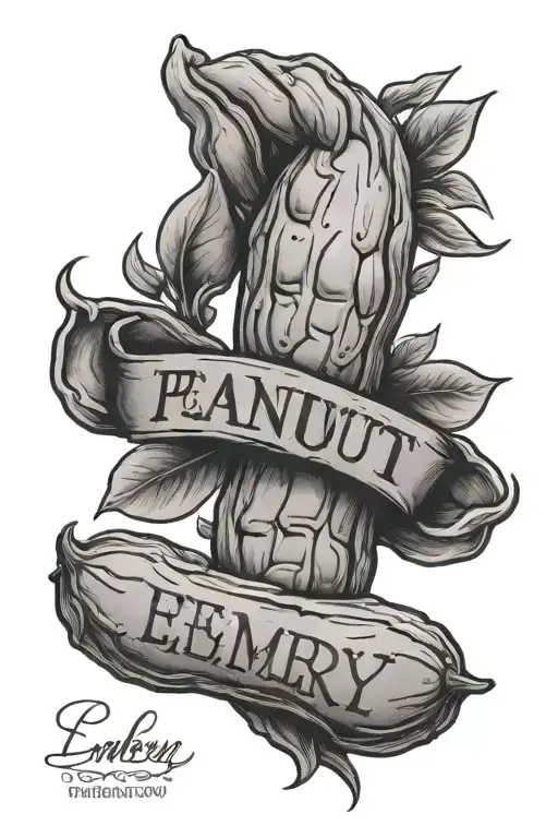 Peanut With Emery Name Inside And Date 4-4-2015