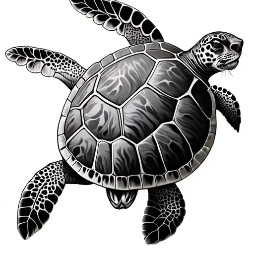 Sbow Leopard And Sea Turtle