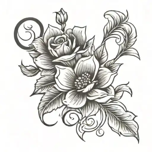 Floral Design For Ankle