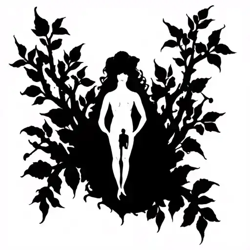 A Collarbone Vine Tattoo With A Tiny Silhouette Of Person Hanging On From It