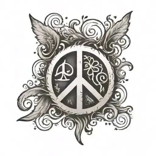 Peace Symbol With Letter Mks