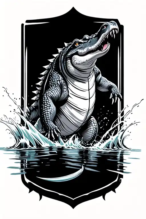 Alligator Jumping Out Of The Water