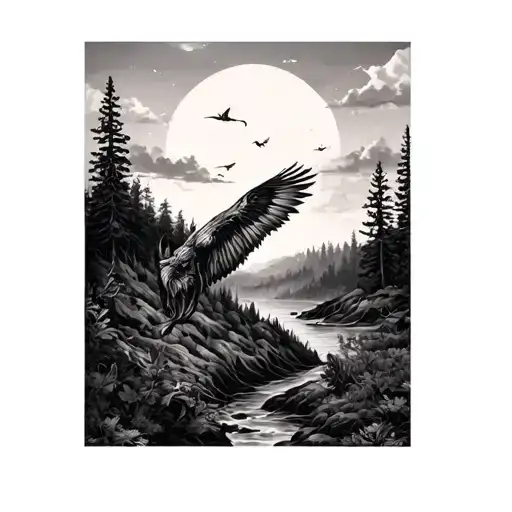 Badass Nature Theme Forearm Sleeve