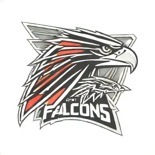 Atl Falcons Logo With The Nfl Logo Incorporated Representing The Client's Love For Atlanta Falcons