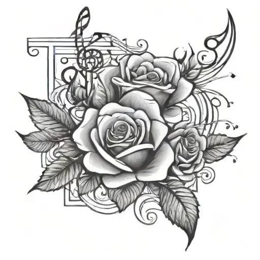 Roses And Music Notes