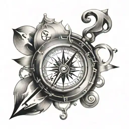 Minimalistic Compass Fuse With Music Note