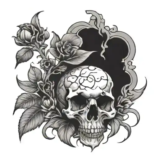 Skeleton And Growing Seed Sprouting