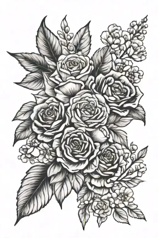 October June And July Birth Flower Bouquet