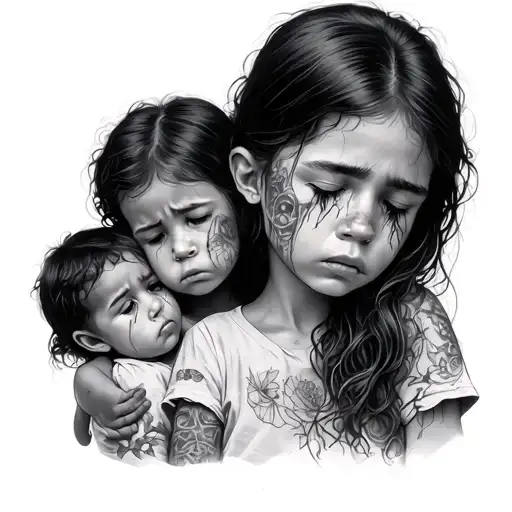Depression Of A Woman With These Crying Children