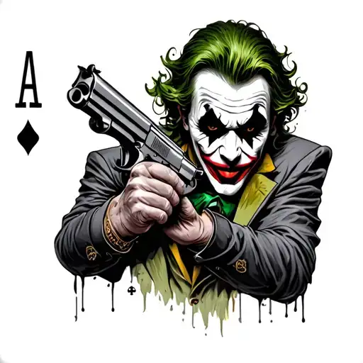 Joker Card Game And Gun