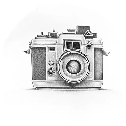 An Old Camera With A Black And Grey Game Boy Incorporated Into The Design