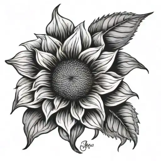 Sunflower With New York Yankees Logo