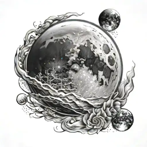 Realistic Full Moon Phase