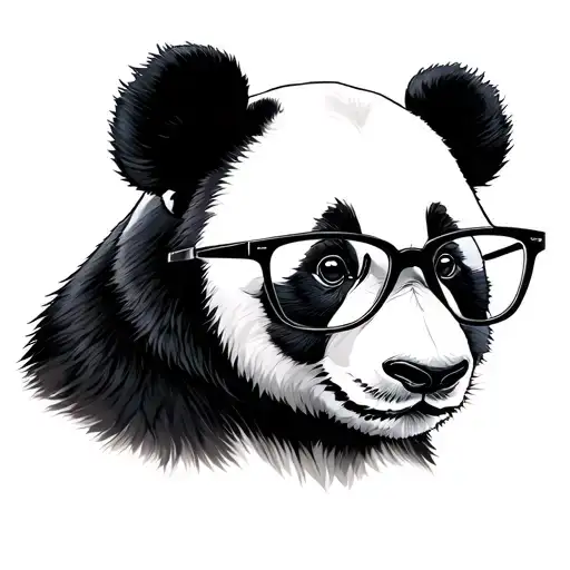 Panda Wearing Glasses