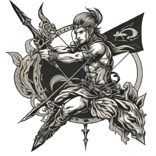 Sagittarius With Gothic Arrow