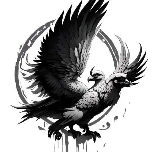 Suppheonix Rising With Baby Phoenix Helping