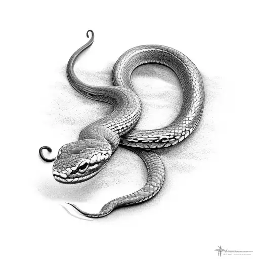 Small Snake In A Serpentine Move