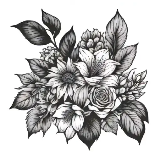 November And September Birth Flower Bouquet