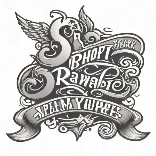 My Brand And Slogan With Graffiti Lettering